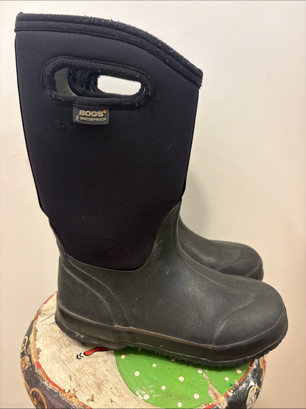 Bogs Kids Black Waterproof Tall Rain Boots